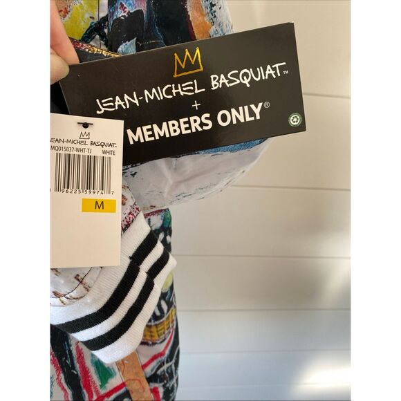 New Jean-Michel Basquiat Members Only Jacket Size Medium Bronze Graphics. - Picture 10 of 10